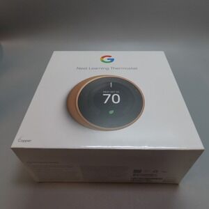 Google Nest 3rd Gen Smart Learning Thermostat - T3021US - Copper